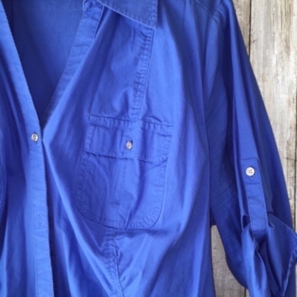 Lane Bryant Blue Button Down - Picture 3 of 5